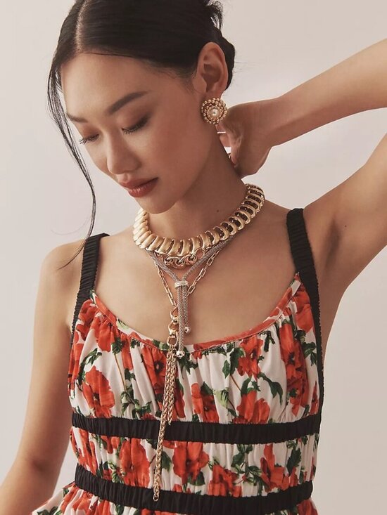 Anthropologie Jewelry - NWT Anthropologie Ladder Link Collar Necklace